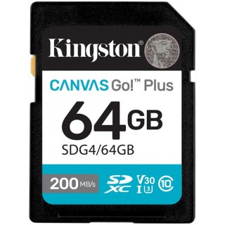 Kingston 64GB SD Canvas Go! Plus Gen 4 Class10 U3